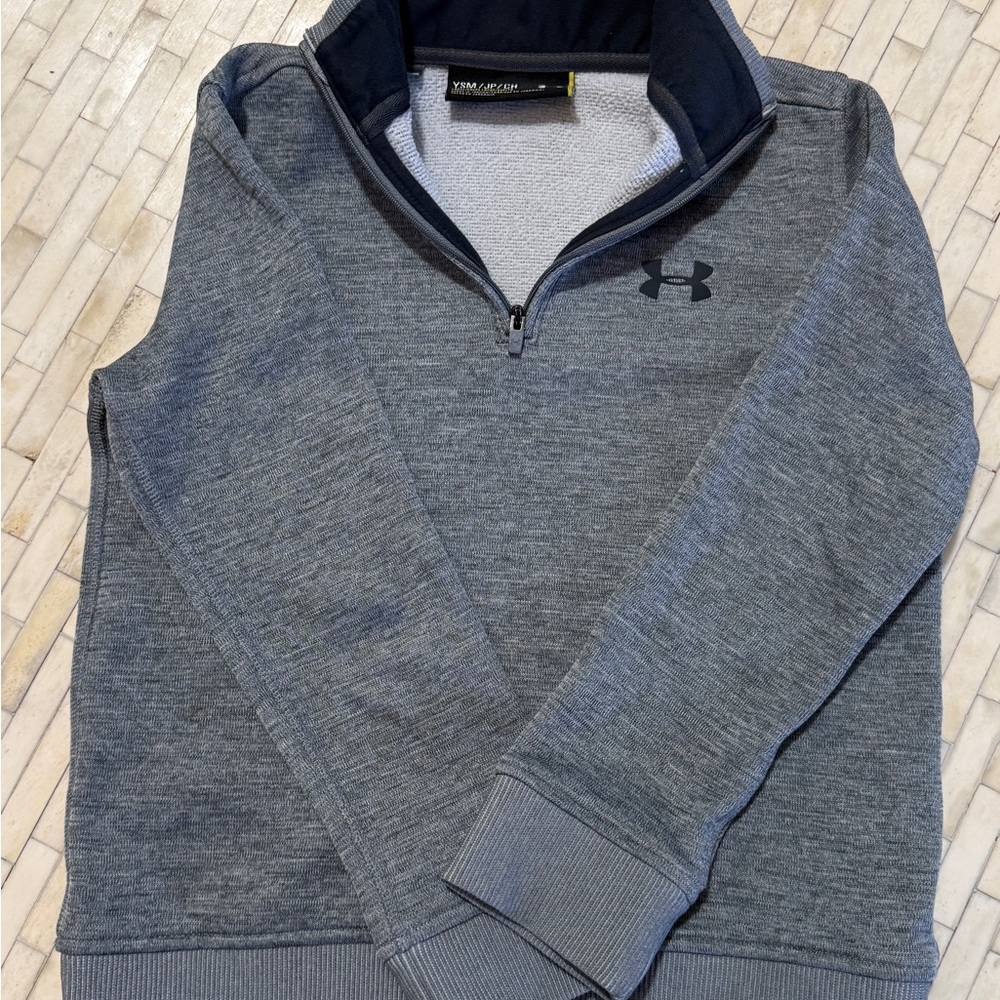 Jordan Navy and Gray Quarter-Zip Pullover
